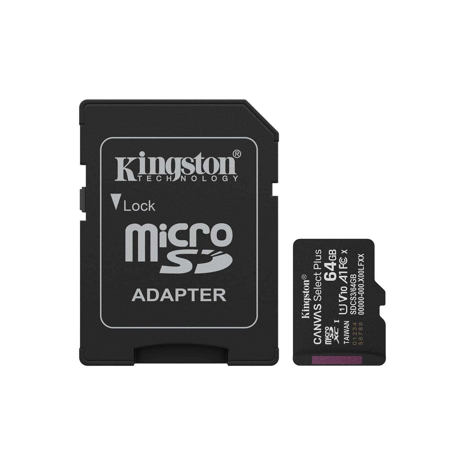 Tarjeta de Memoria KINGSTON Canvas Select Plus MicroSDXC 64GB Gen3 A1 100MB/s c/adaptador · Kingston · General