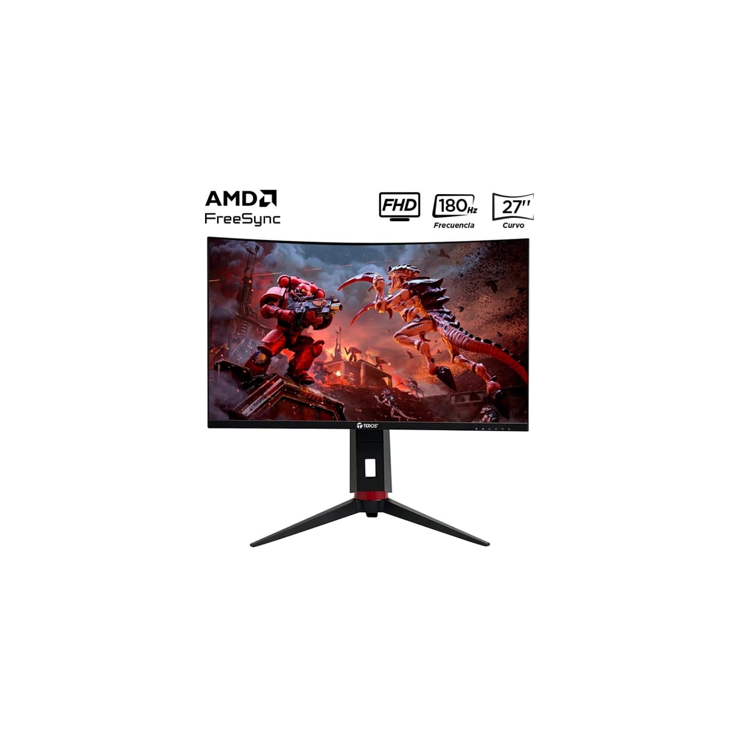 Monitor Teros TE-2766G Gaming 27" Curvo VA FHD (1920X1080) 180Hz 1ms · Teros · Gamer alta tasa