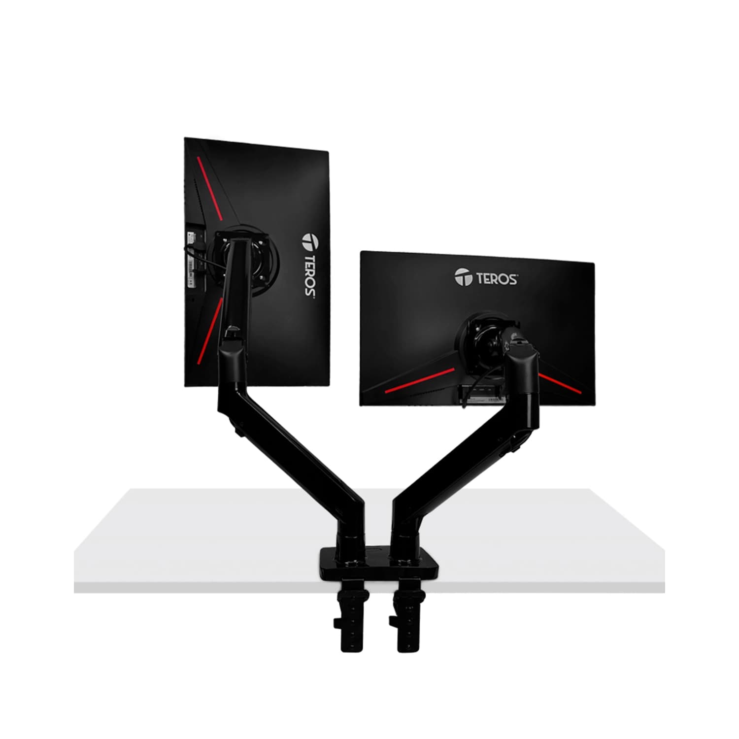 Soporte Doble Monitor Teros TE-7114 Brazo Articulado 22" a 32" · Teros · General