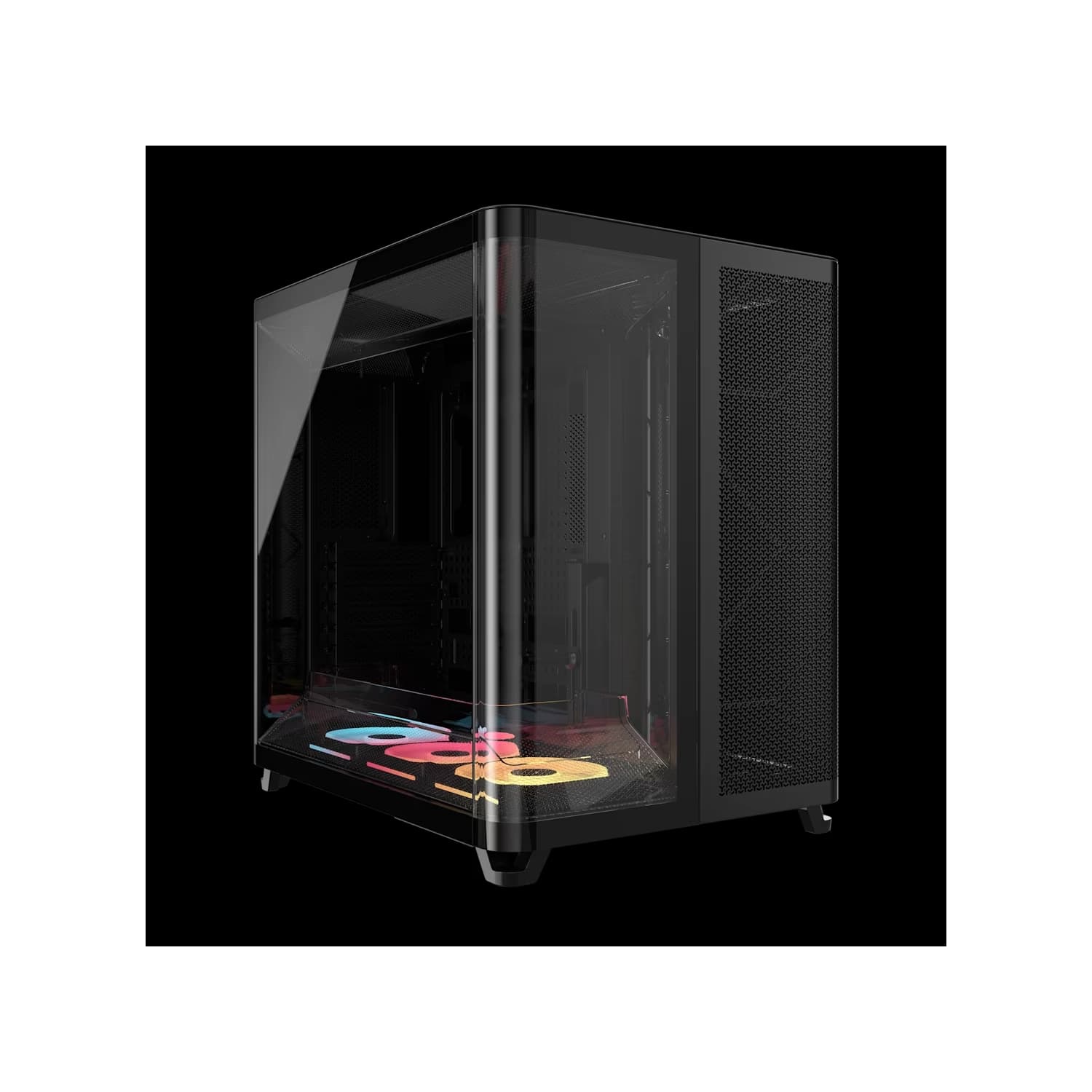 Gabinete CORSAIR AIR 5400 LX-R RGB iCUE LINK Mid Tower con triple cámara Negro · Corsair · General