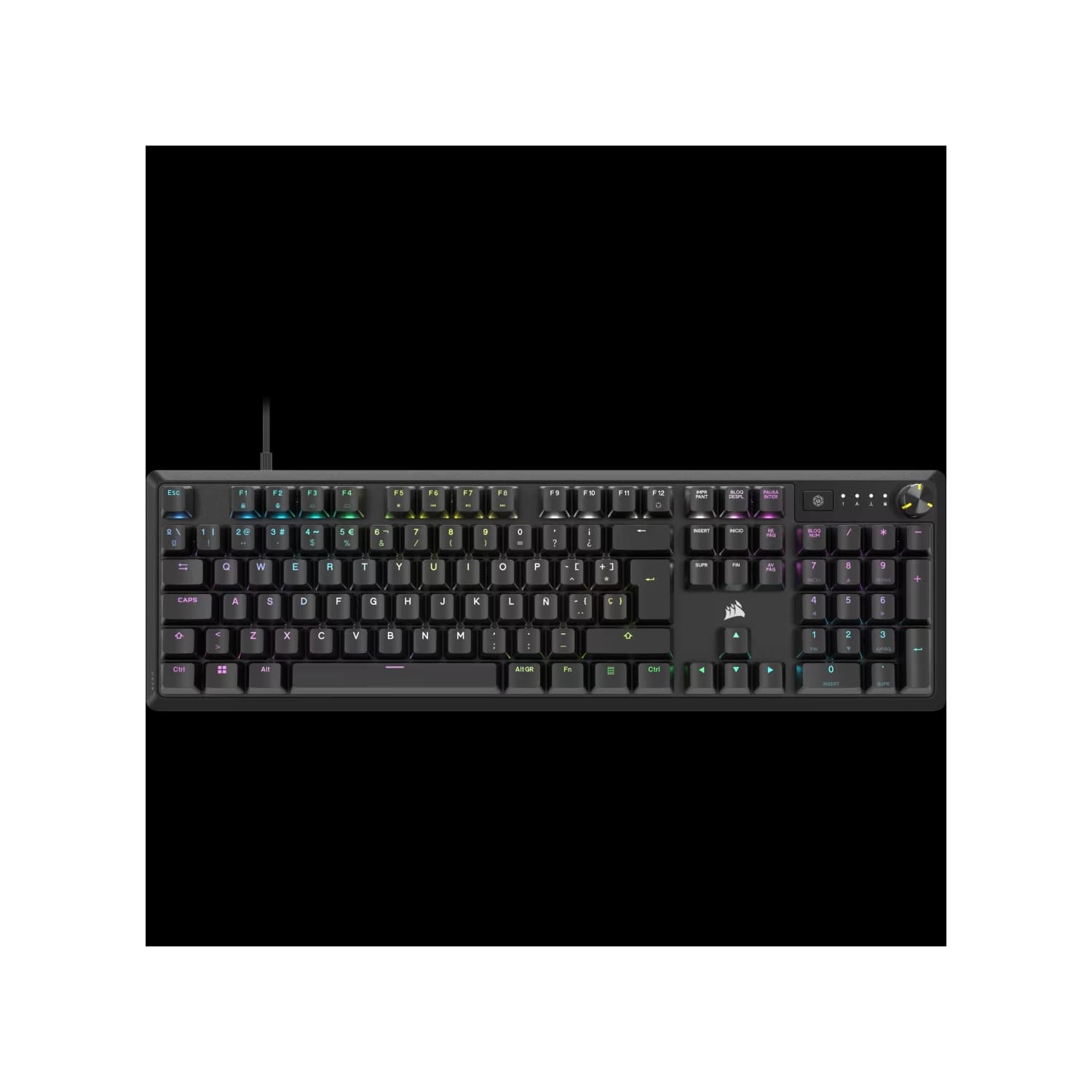 Teclado gamer mecánico CORSAIR K70 CORE RGB: Negro (EN) · Corsair · Mecánico