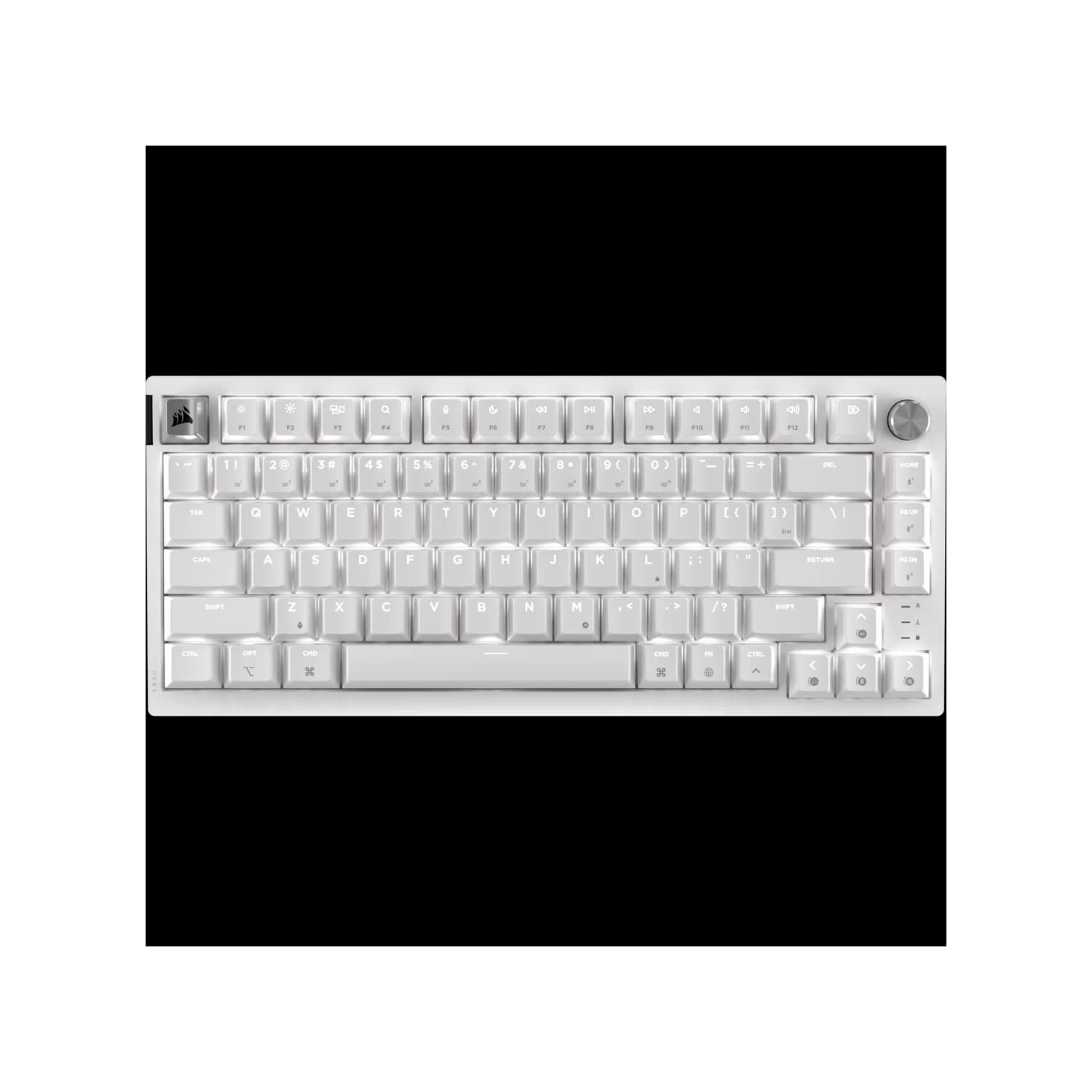 Teclado gamer mecanico CORSAIR K65 PLUS 75% RGB Mac/PC – Frost White · Corsair · Mecánico