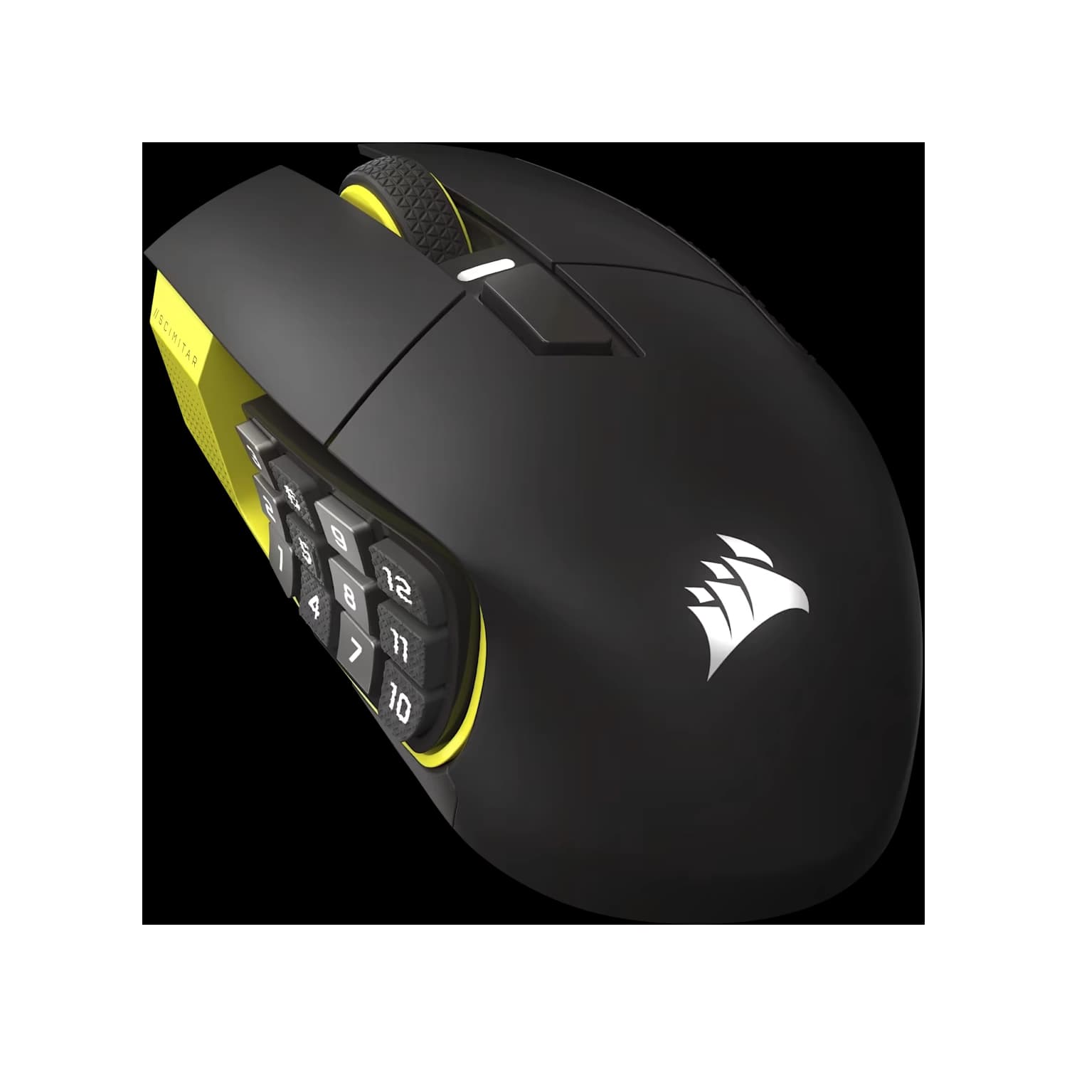 Mouse gamer CORSAIR MMO SCIMITAR ELITE Wireless SE, negro y amarillo · Corsair · Inalámbrico
