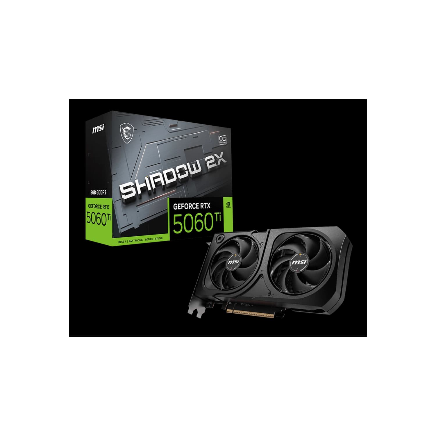 Placa de Video MSI NVIDIA GeForce RTX 5060 Ti 8G SHADOW 2 · MSI · NVIDIA RTX