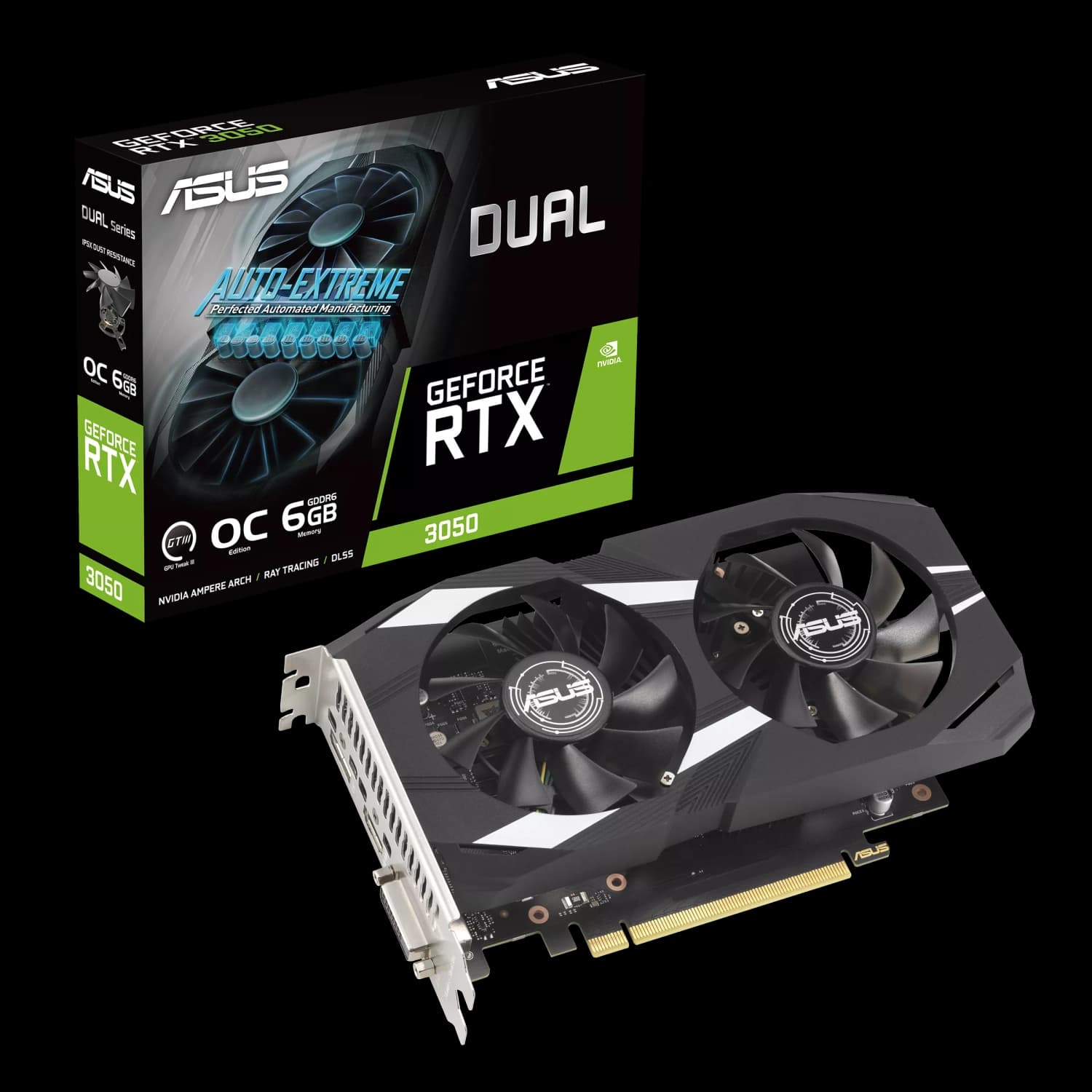 Placa de Video ASUS NVIDIA GeForce DUAL RTX 3050 O6G · Asus · NVIDIA RTX