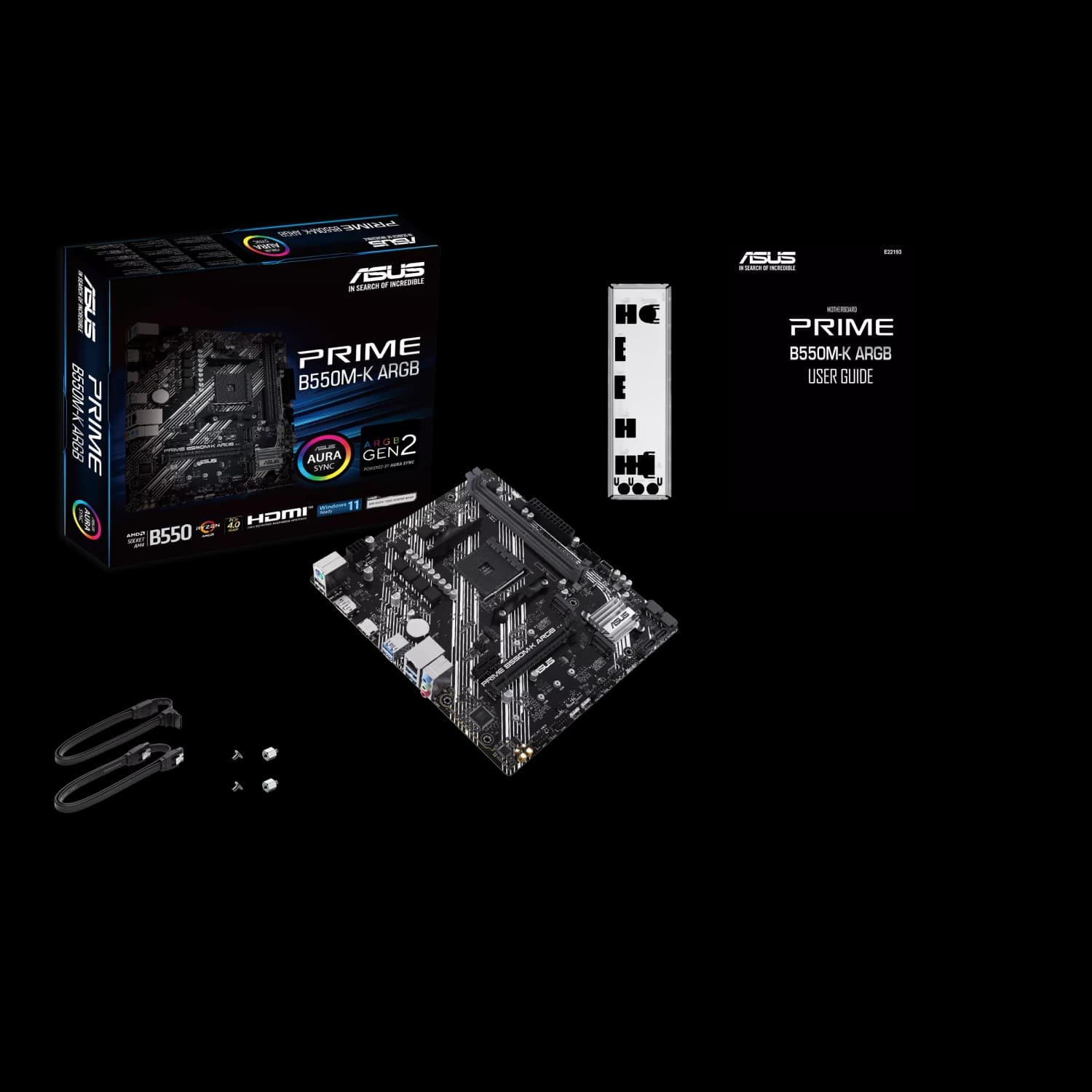 Motherboard ASUS PRIME B550M-K ARGB AM4 DDR4 · Asus · AMD AM4