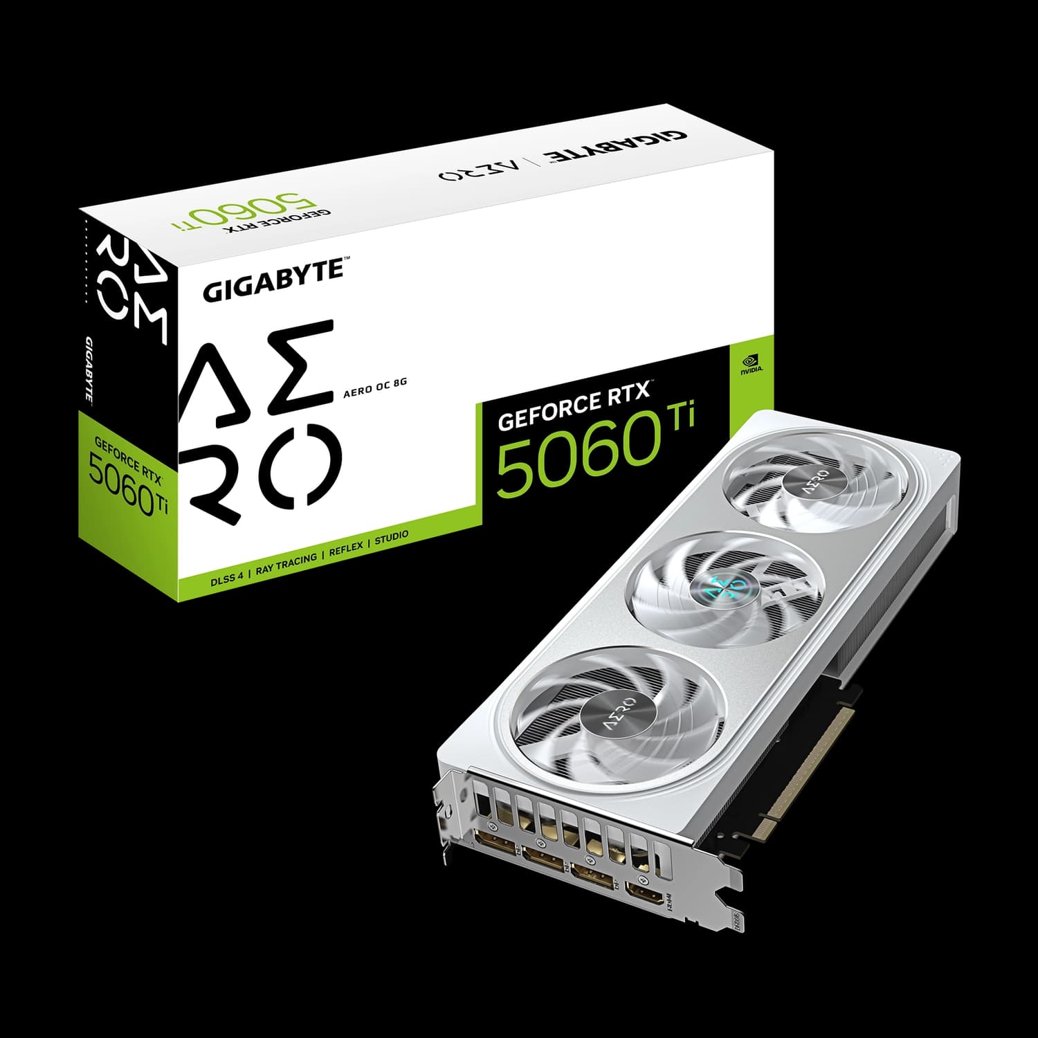 Placa de Video GIGABYTE NVIDIA GeForce RTX 5060 Ti AERO OC 8G · Gigabyte · NVIDIA RTX