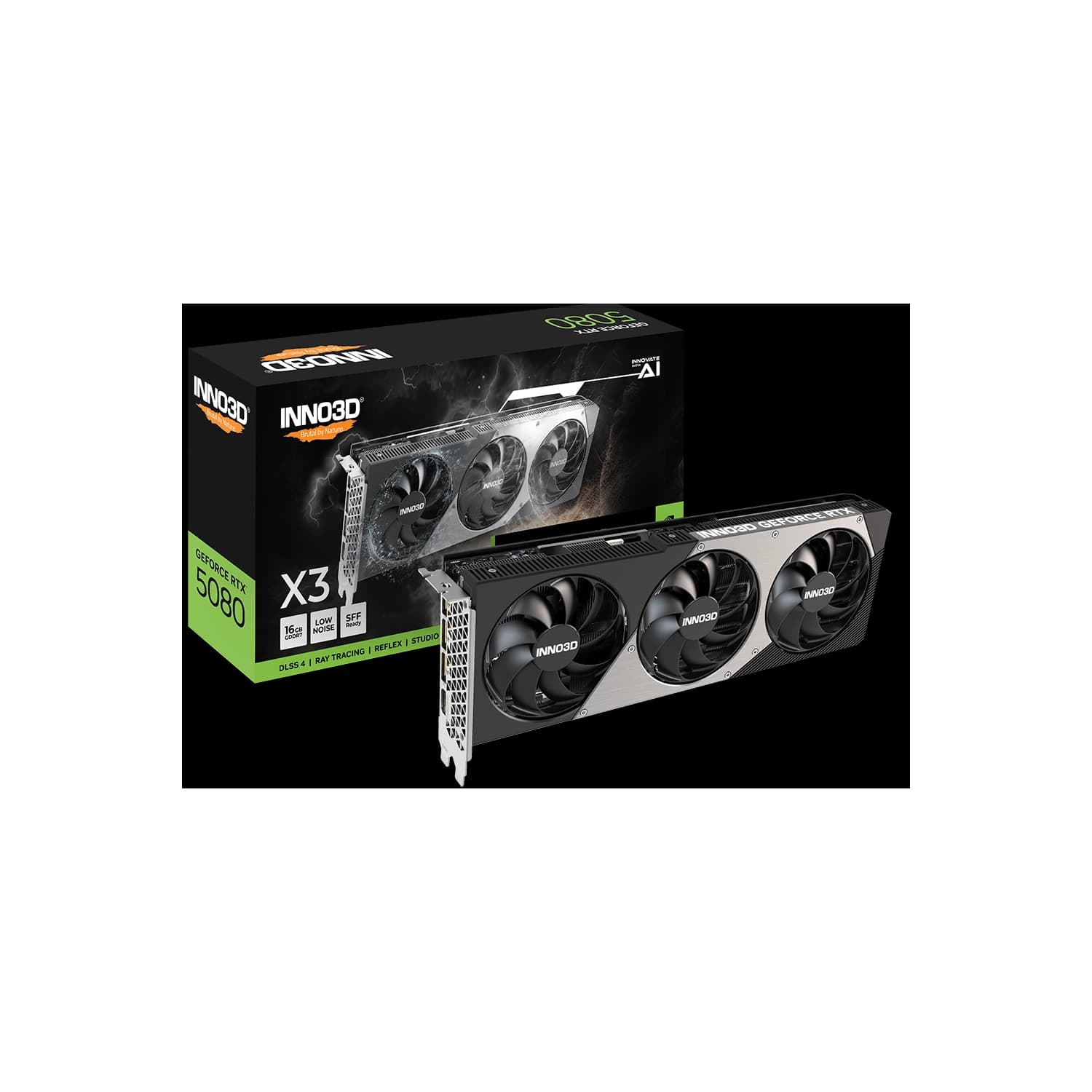 Placa de Video INNO3D NVIDIA Geforce RTX 5080 16GB GDDR7 X3 · INNO3D