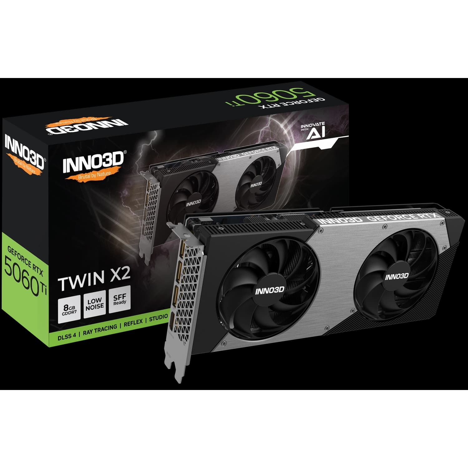 Placa de Video INNO3D NVIDIA Geforce RTX 5060 Ti 8GB GDDR7 TWIN X2 · INNO3D