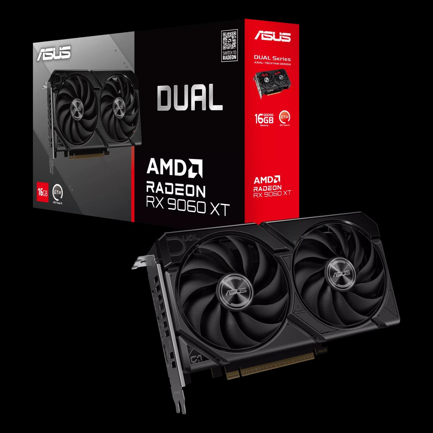 Placa de Video ASUS AMD Radeon DUAL RX9060XT 16GB · Asus · AMD Radeon RX