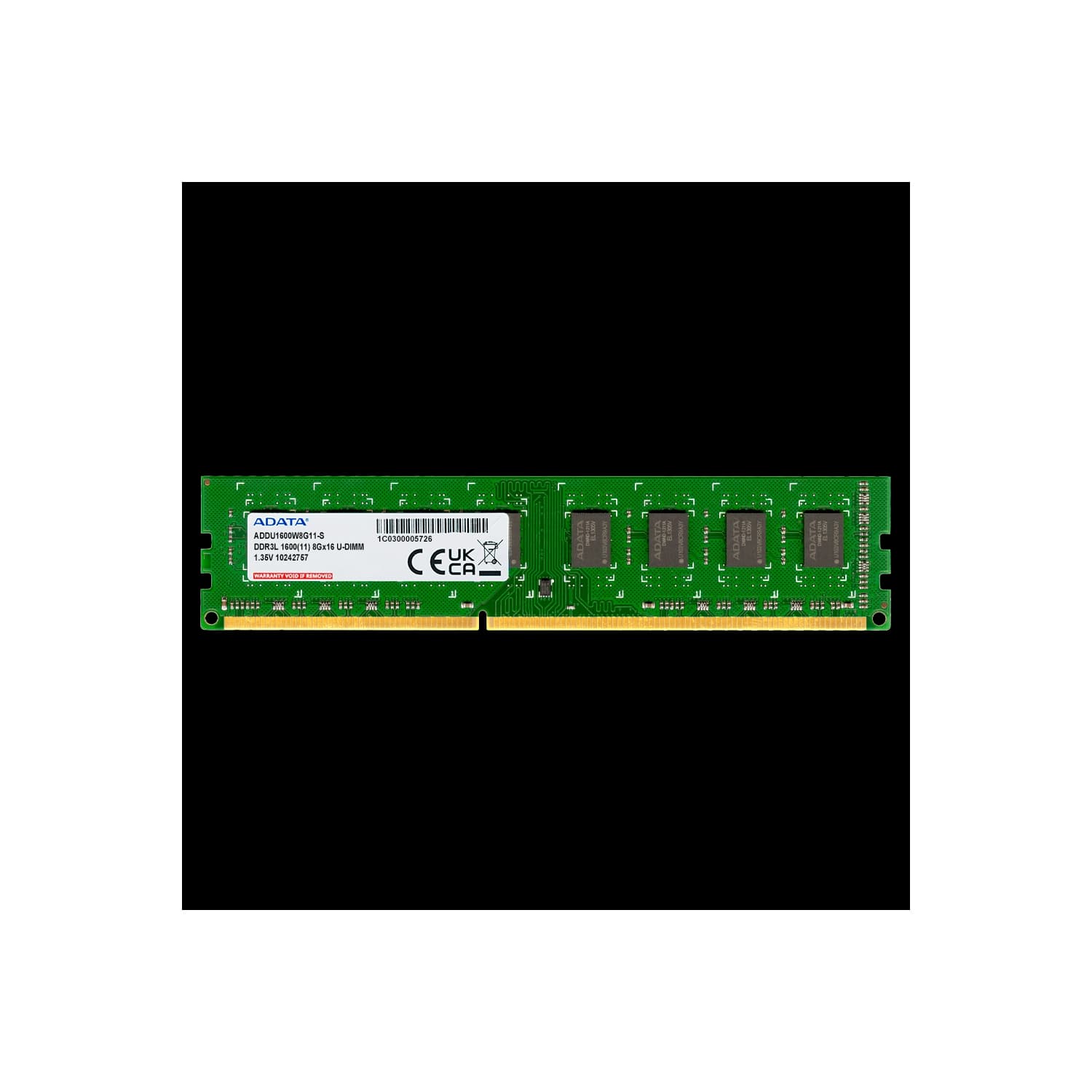 Memoria Ram UDIMM ADATA 8GB DDR3L 1600MHz CL11 1.35V · ADATA · General