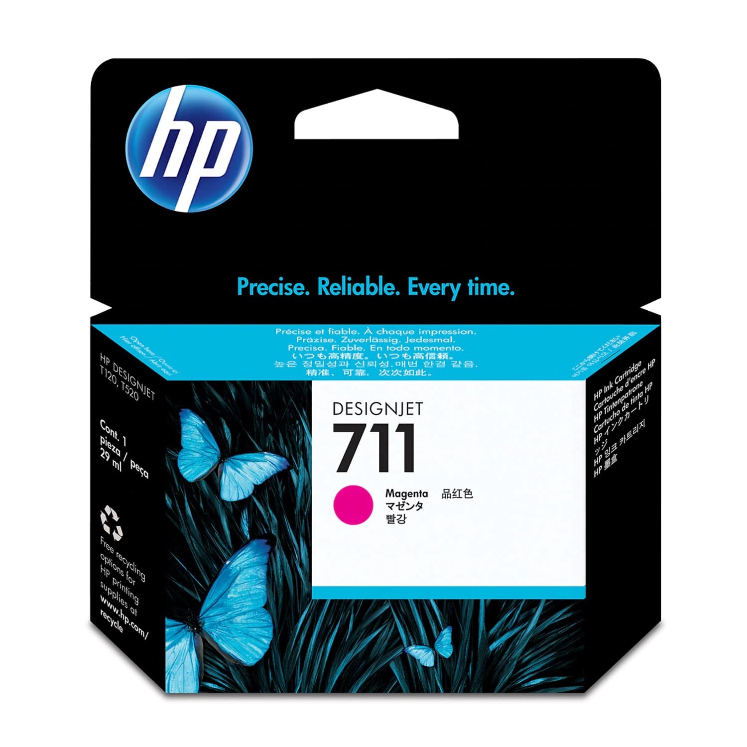 Cartucho de Tinta Plotter HP 711 Magenta · HP · Cartucho de tinta