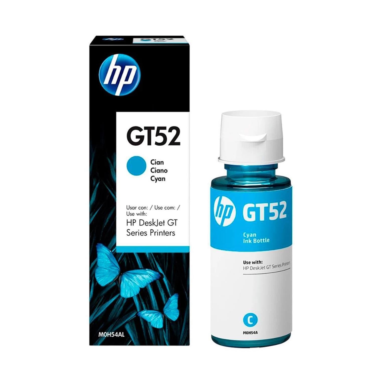 Botella de Tinta HP GT52 Cian · HP · Botella de tinta