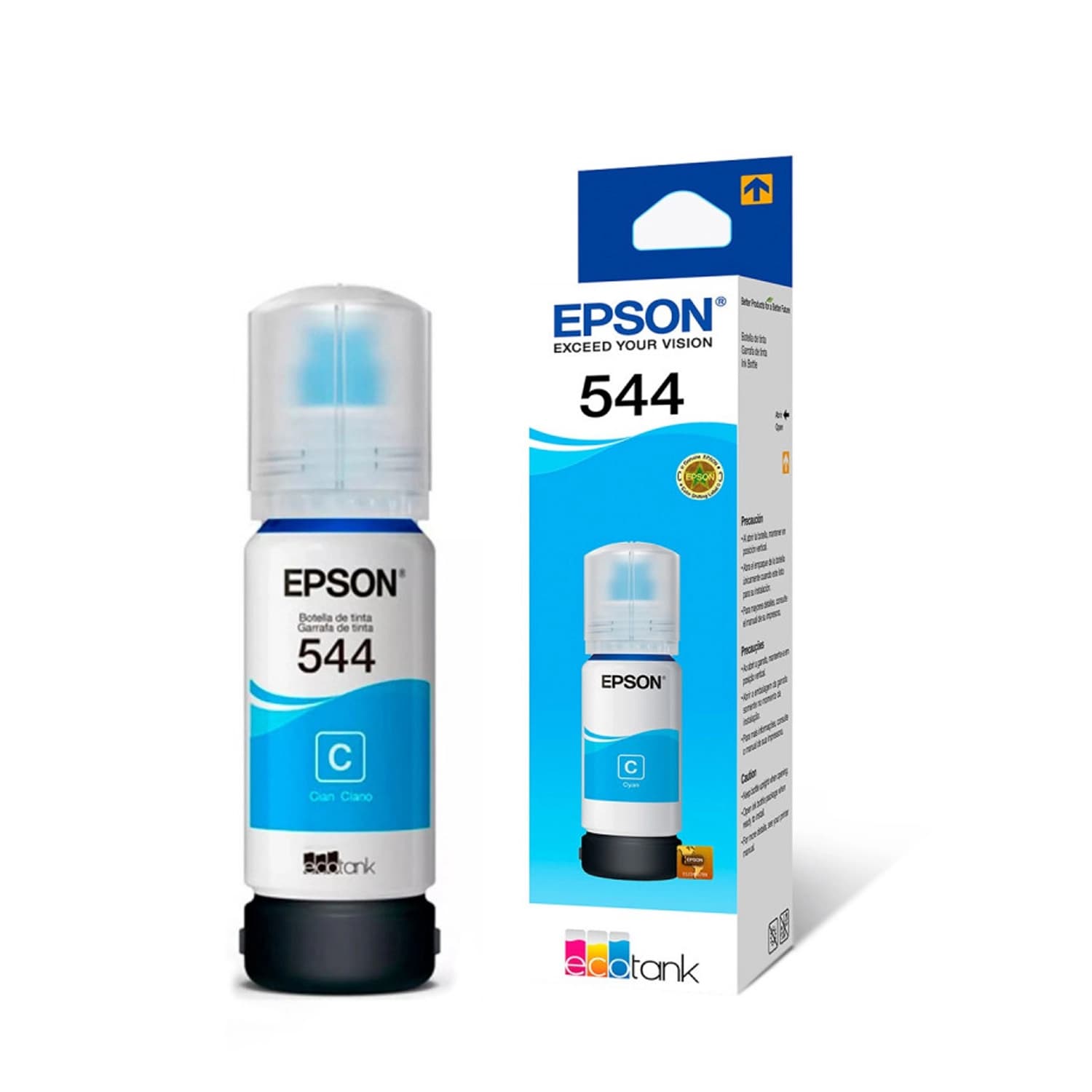 Botella de Tinta Epson 544 Cian · Epson · Botella de tinta
