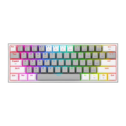 Teclado Mecanico 60% Redragon Fizz K617 Grey/White RGB Red Switches · Redragon · Mecánico
