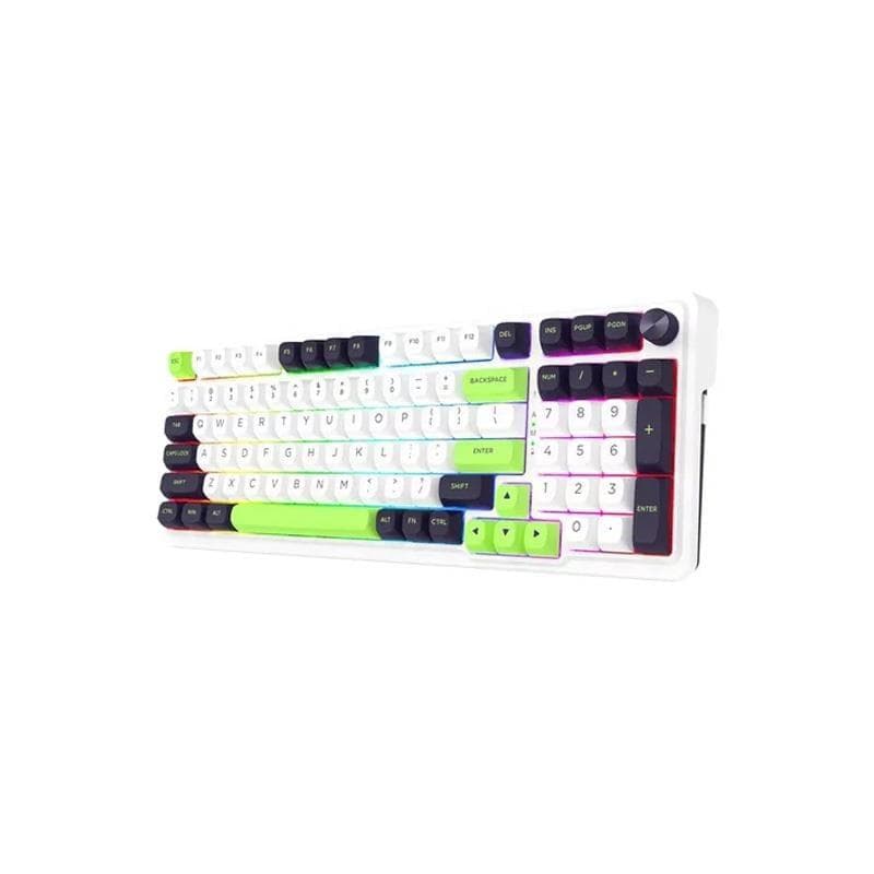 Teclado Mecanico Redragon Eisa K686WBG RGB MAX Switch Red Wired/BT - Blanco, Negro y Verde · Redragon · Switches
