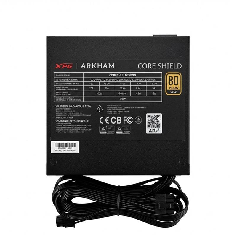 Fuente 650W Arkham by XPG Coreshield 80 PLUS Gold - OEM · ARKHAM
