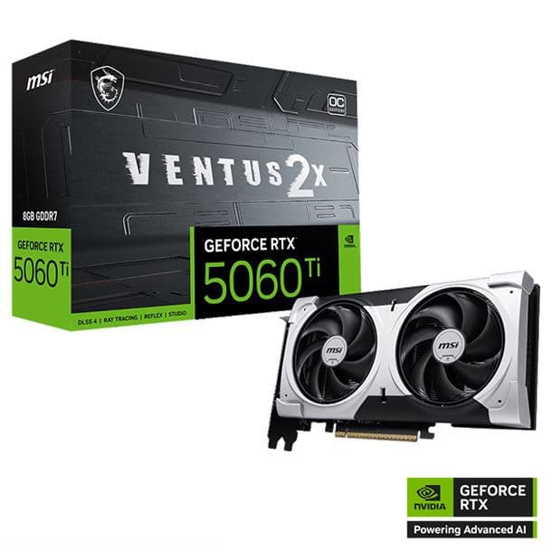 Placa de Video Msi Nvidia Geforce RTX 5060 Ti Shadow 2X 8GB OC Plus GDDR7 · MSI · NVIDIA RTX