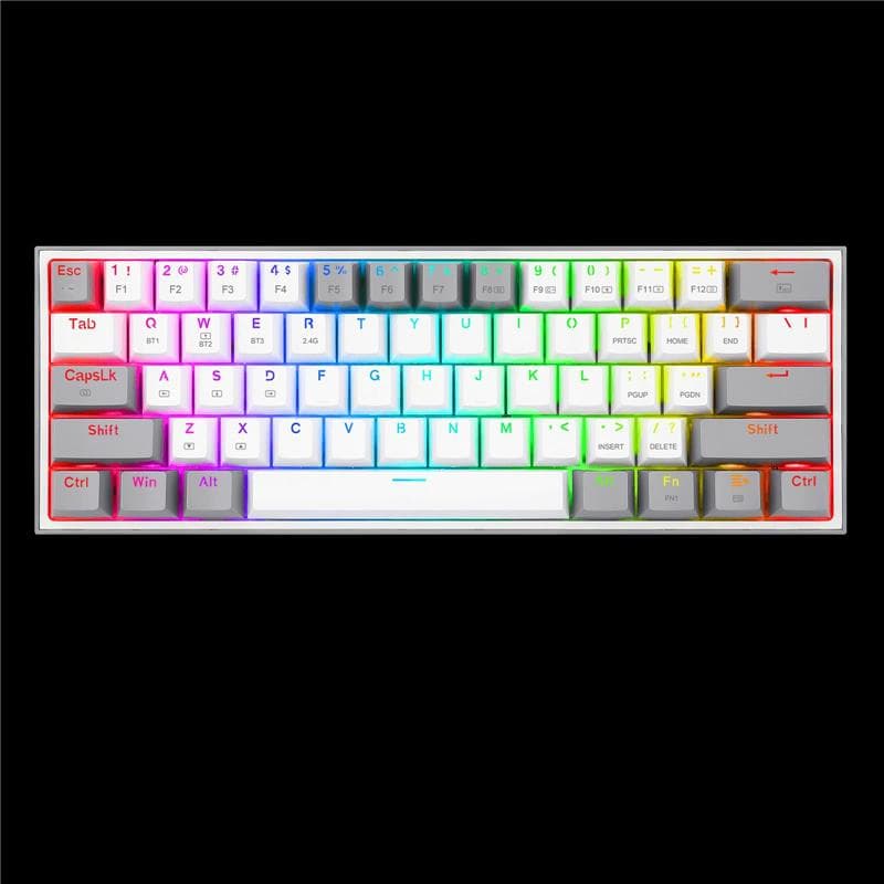 Teclado Mecanico 60% Redragon Fizz Pro K616 White/Gray RGB Red Switches · Redragon · Mecánico