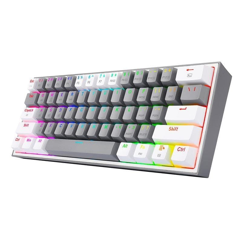Teclado Mecanico 60% Redragon Fizz Pro K616 Grey/White RGB Red Switches · Redragon · Mecánico