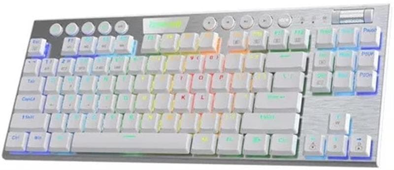 Teclado Mecanico Inalambrico Redragon K621 Horus TKL White RGB Red Switches - Español · Redragon · Mecánico
