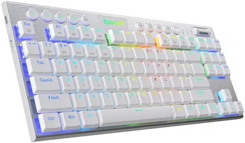 Teclado Mecanico Redragon K622 Horus TKL White RGB Red Switches - Español · Redragon · Mecánico