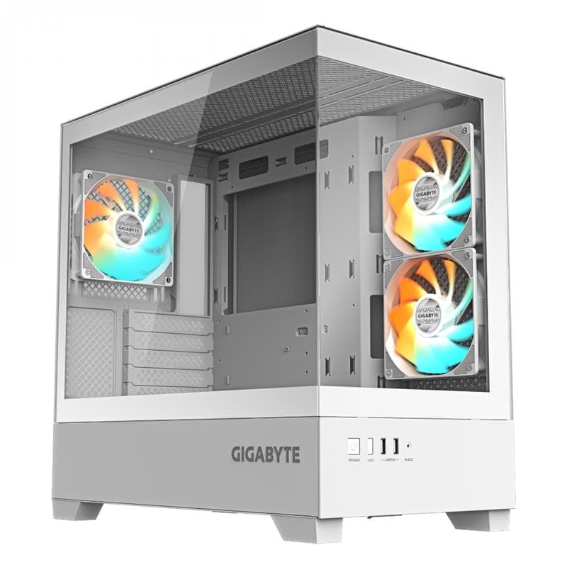GABINETE GAMER GIGABYTE C201P M-ATX WHITE PANORAMIC · Gamer/con vidrio