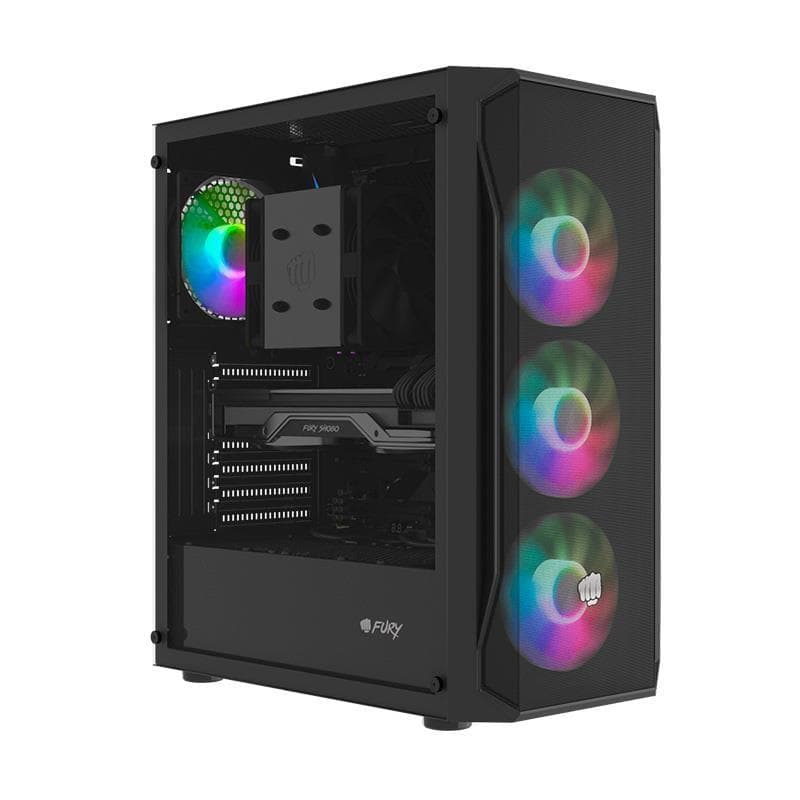Gabinete FURY SHOBO SH4F 4 Fans Fixed RGB Black · FURY