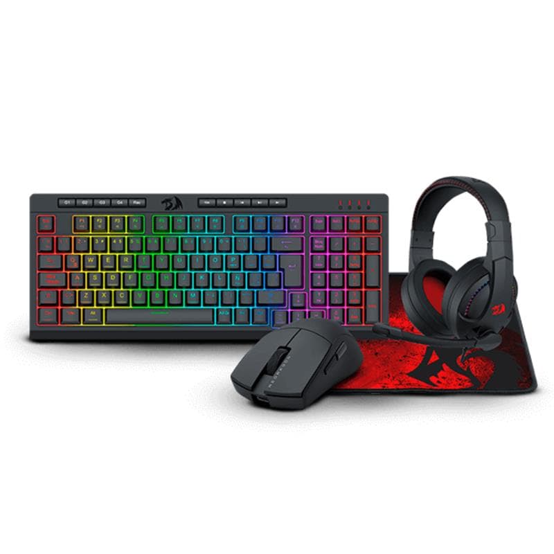 Combo Redragon 4 En 1 K515RGB + M724 + H211 + P016 · Redragon