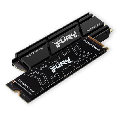 Disco Solido SSD 1TB Kingston Fury Renegade (Con Disipador Térmico) M.2 NVMe PCIe x4 4.0 7000 MB/s · Kingston