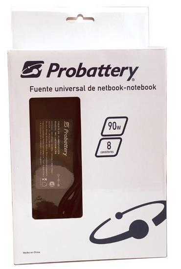 CARGADOR DE NOTEBOOK UNIVERSAL PROBATTERY 90W AUTOMATICA (MC-UNIV90W-CPB)