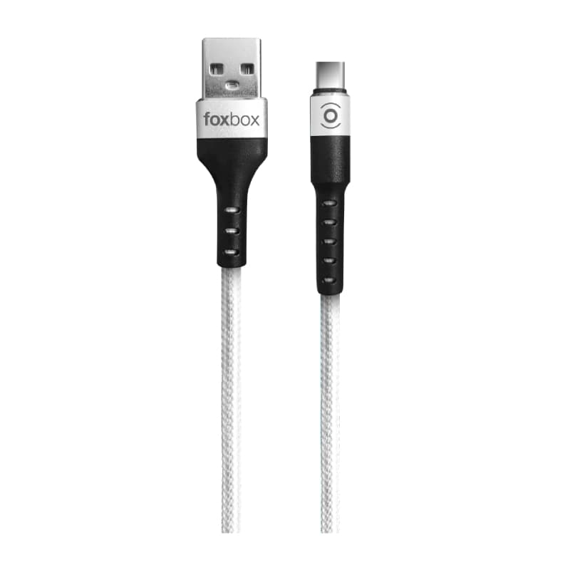 Cable Foxbox Round Usb A Type-c Blanco 1m