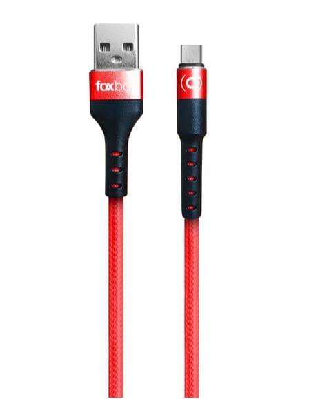 CABLE FOXBOX ROUND PRO LIGHTNING A TYPE-C ROJO 125M