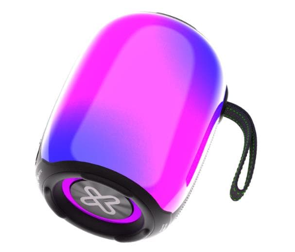 PARLANTE KLIPXTREME ZOUNDFIRE PORTATIL STEREO TRUE BT LED LIGHT 16HS - 12W - IPX6 RGB (KBS-250BK)