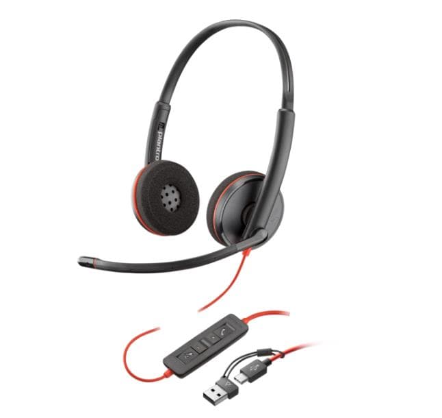 AURICULAR CMIC POLY BLACKWIRE 3220 USD-C (8X228A6)