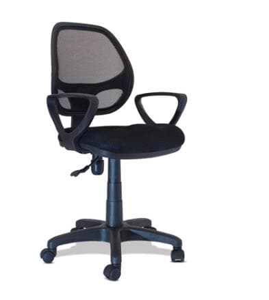 Silla Secretarial Xtech Marsella Negra Con Reposabrazos y Altura Regulable (AM160GEN98)