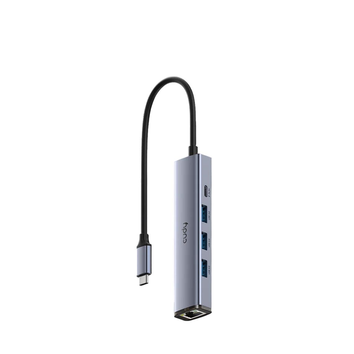CONCENTRADOR CUDY USB 5 EN 1 CON GBE (UH605)