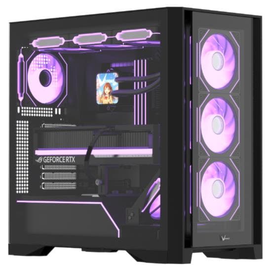 GABINETE GAMER FORMULA V LINE AIR POWER G8 FLOE BLACK
