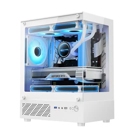 GABINETE GAMER FORMULA V LINE CRYSTAL Z1CM PLUS WHITE