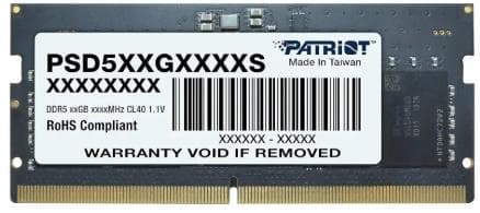 MEMORIA PATRIOT SODIMM DDR5 8GB 5600MHZ (PSD58G560041S)