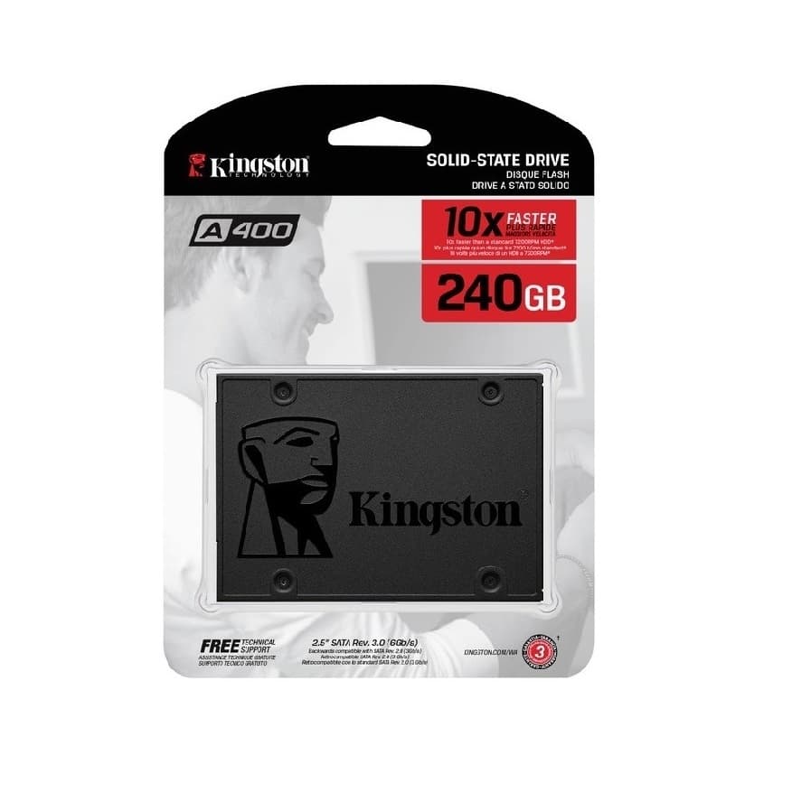 Disco SSD KINGSTON A400 240 GB SATA Interno 7 mm (1219) · Kingston · SATA 2.5"