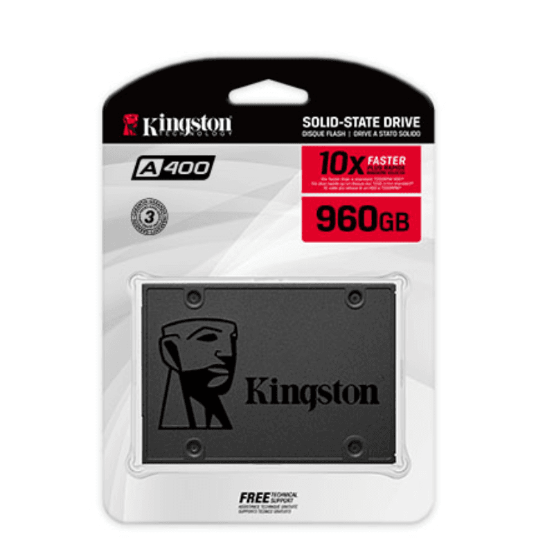 Disco SSD KINGSTON A400 960 GB SATA Interno 7 mm (7357) · Kingston · SATA 2.5"