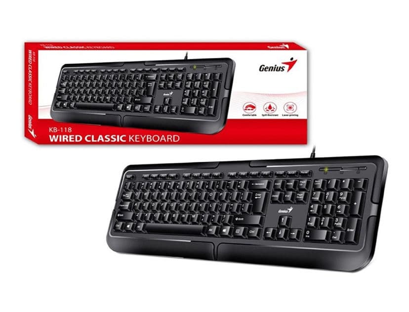 Teclado Genius KB-118 II Black USB SP CB