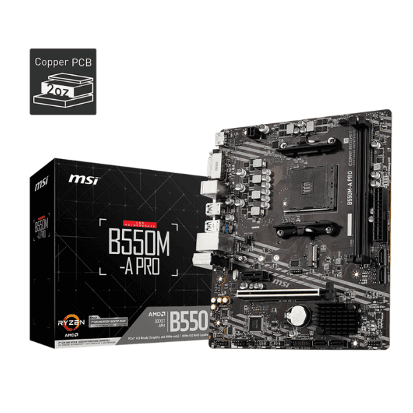 Mother MSI B550M-A PRO DDR4 AM4 (Serie 3000/4000/5000) (2613) · MSI · AMD AM4
