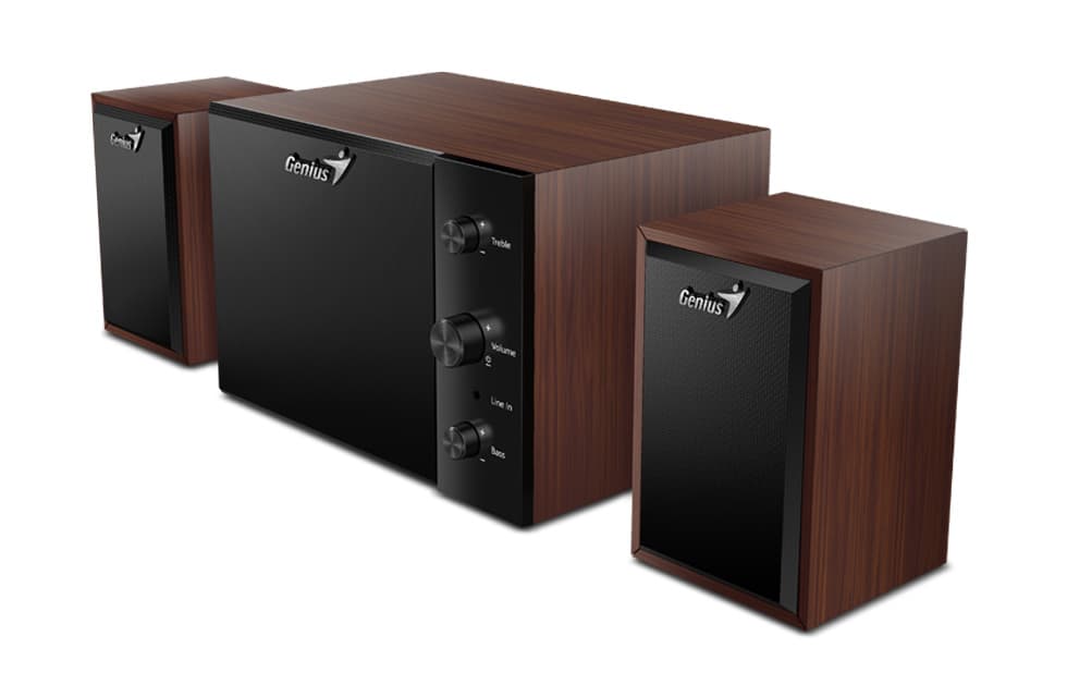 Parlantes Genius SW-2.1 350 10W (madera) (9442) · Genius · 2.0/2.1
