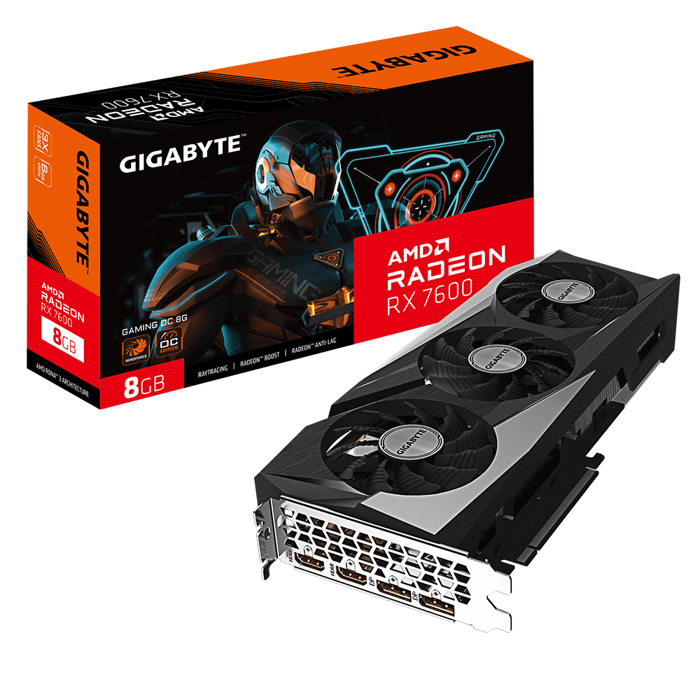 VGA Gigabyte Radeon RX 7600 GAMING OC 8G (3425) · Gigabyte · AMD Radeon RX