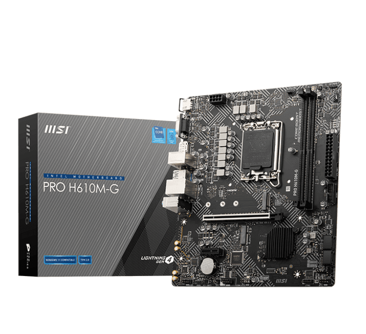 Mother MSI PRO H610M-G DDR5 1700 (12va/13va/14va Gen) (2663) · MSI · Intel 1700