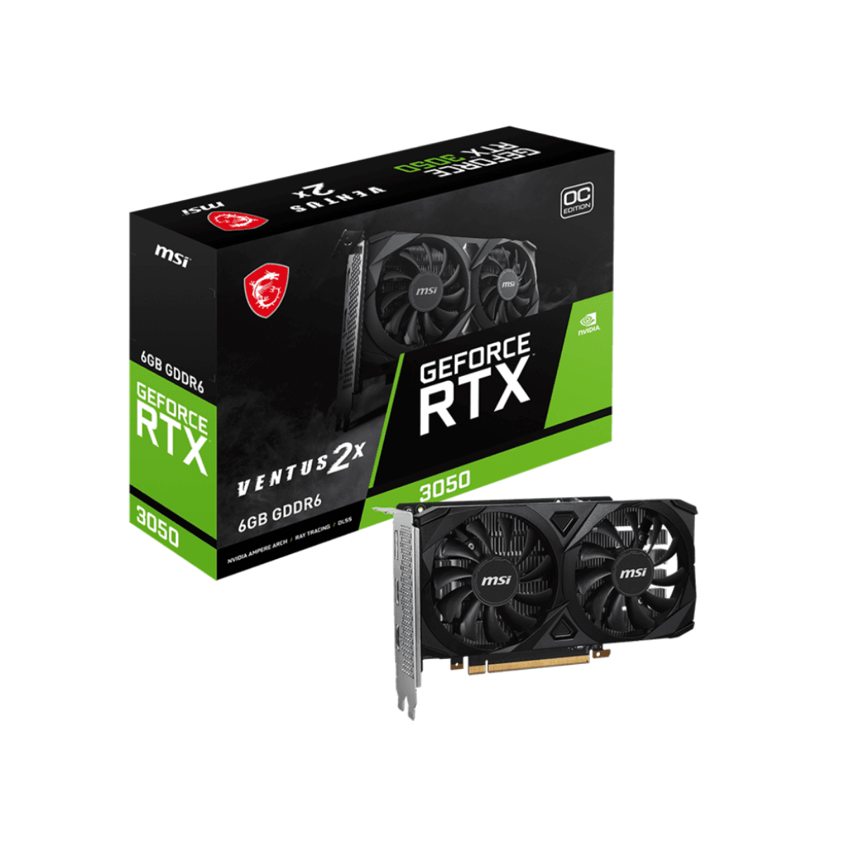 VGA MSI GeForce RTX 3050 VENTUS 2X 6G OC (6811) · MSI · NVIDIA RTX