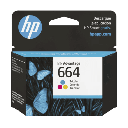 F6V28AL CARTUCHO DE TINTA HP 664 TRI-COLOR (7124) · HP · Cartucho de tinta