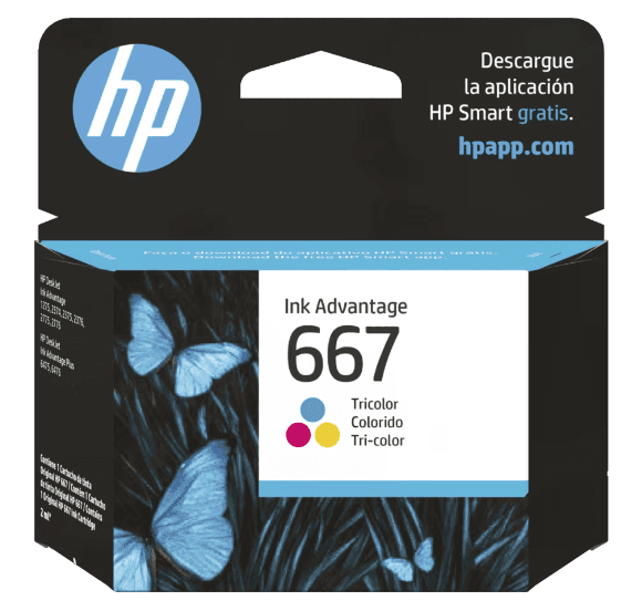 3YM78AL CARTUCHO DE TINTA HP 667 TRI-COLOR (2435) · HP